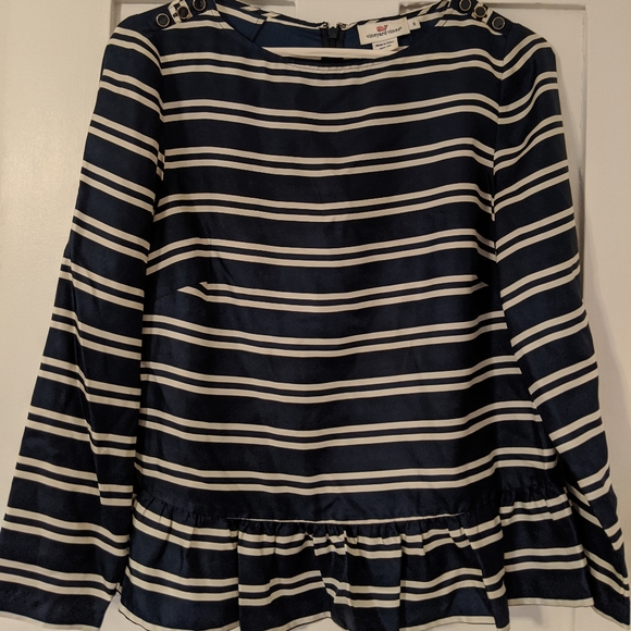 Vineyard Vines stripper ruffled blouse - Picture 1 of 3